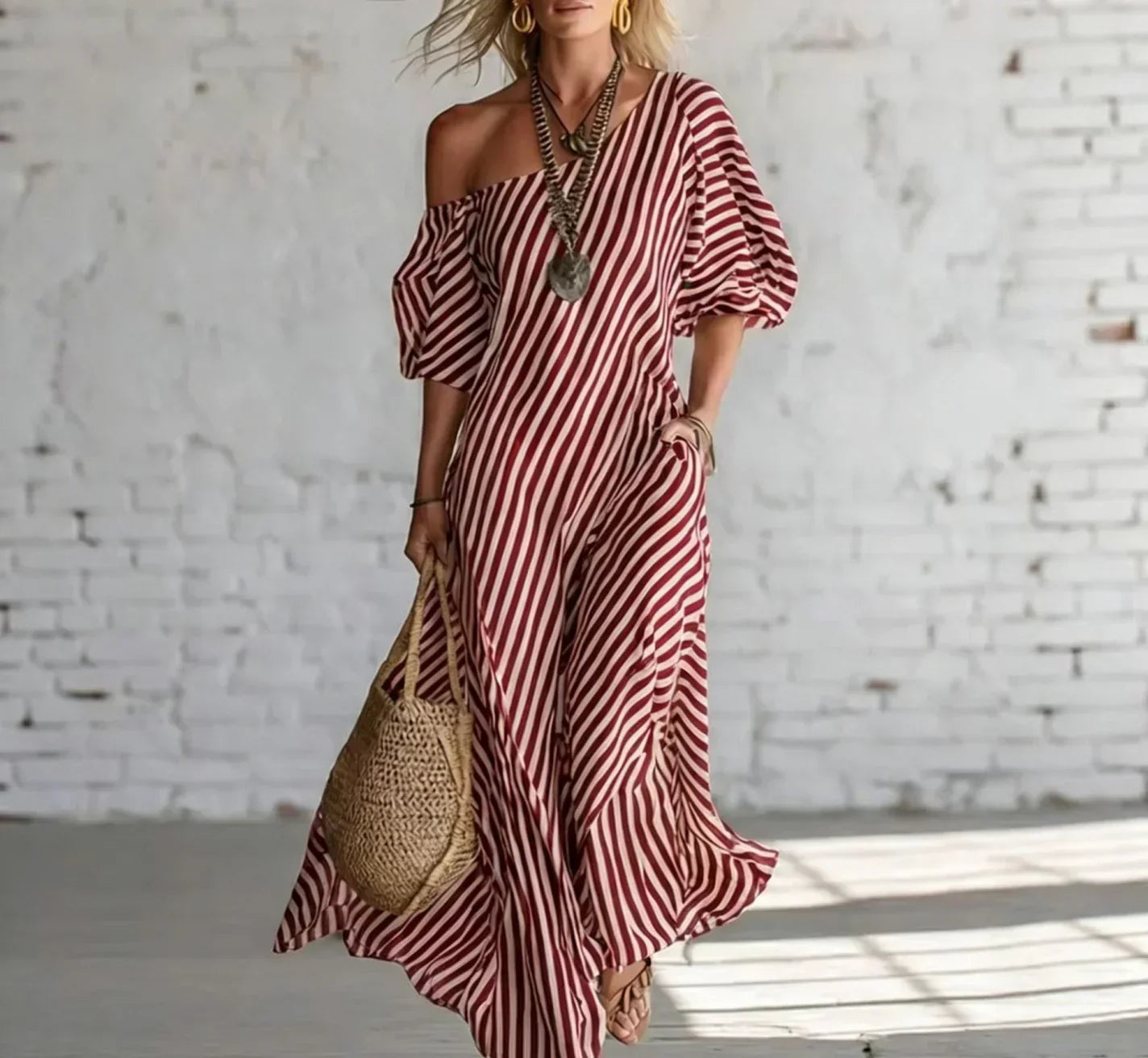 Alexia | Striped Maxi Dress