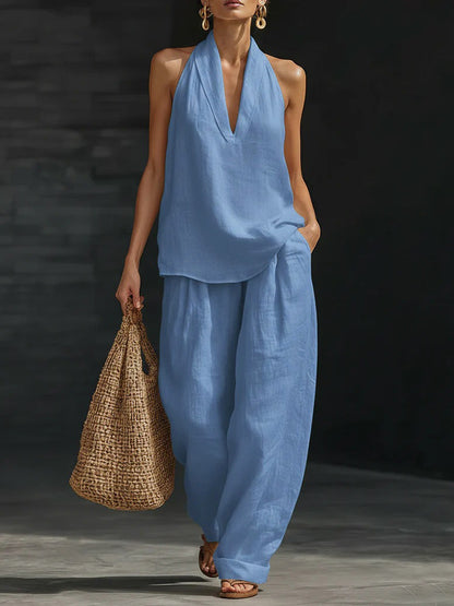 Zoë™ – Sleeveless Top and Wide Pants
