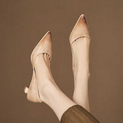 Calenne Leather Cat Heels