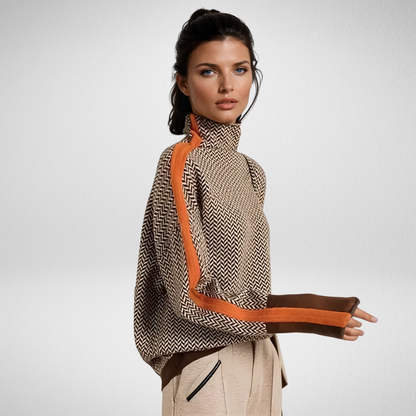 LIEKE | Sweater with Collar for Warm Style and Contrasting Class