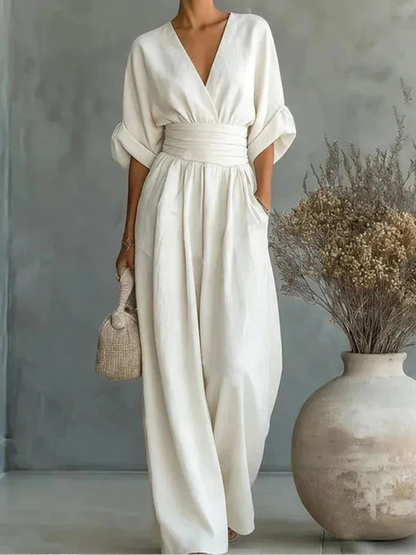 Chiara | Fluid Long Jumpsuit with Print