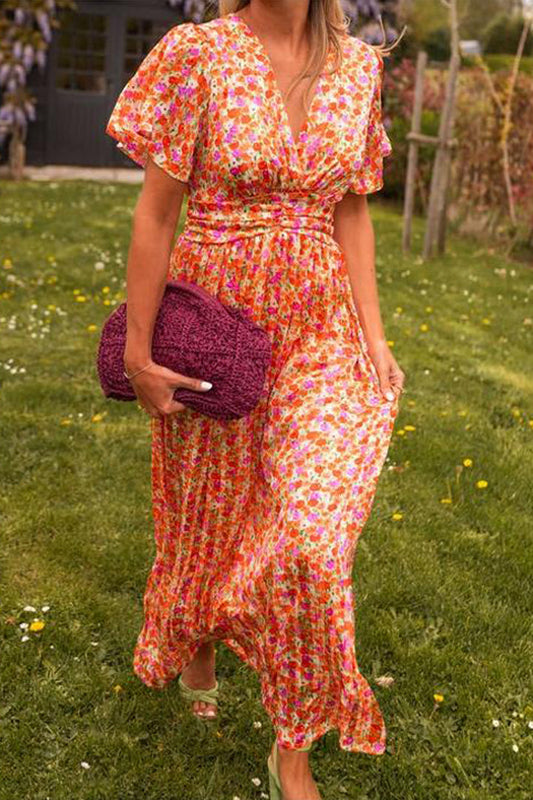 WILLOW | Floral Maxi Dress with Flattering V-Neckline