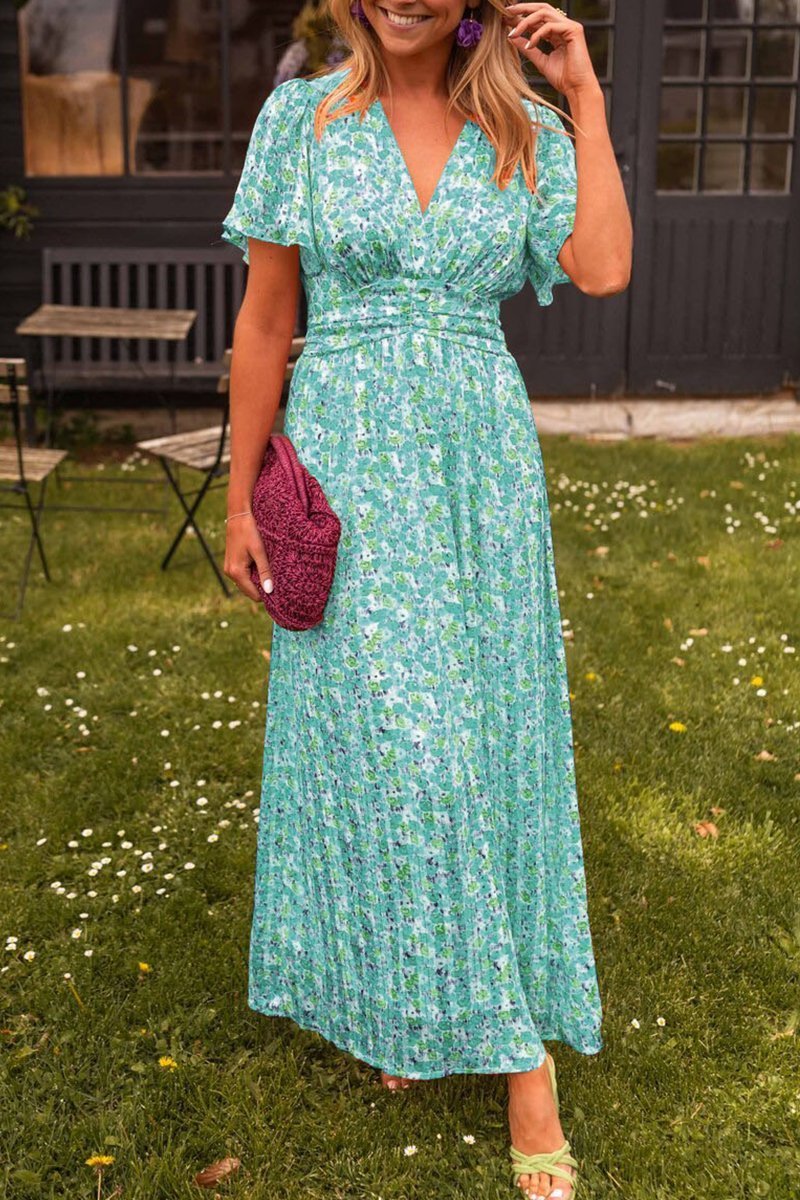 WILLOW | Floral Maxi Dress with Flattering V-Neckline