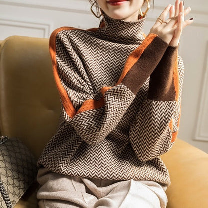 LIEKE | Sweater with Collar for Warm Style and Contrasting Class