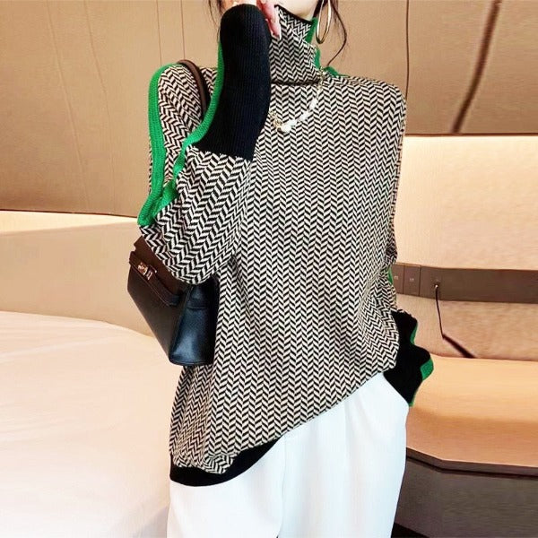 LIEKE | Sweater with Collar for Warm Style and Contrasting Class