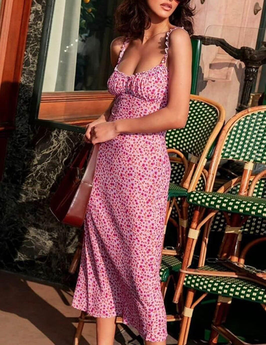 Sleeveless Floral Print Dress
