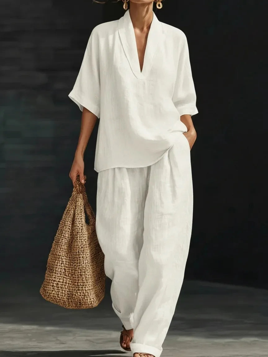 REAGAN | Chic 2-Piece Set Flattering Silhouette Effortless Comfort for Casual Days