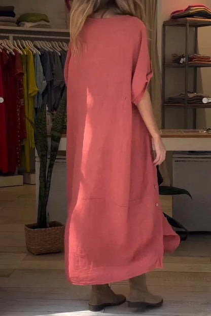 SELENA | Elegant Casual Dress with Buttons