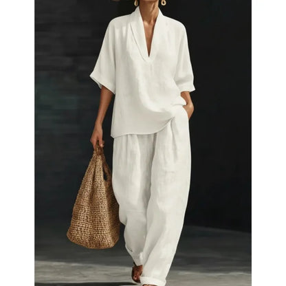 REAGAN | Chic 2-Piece Set Flattering Silhouette Effortless Comfort for Casual Days