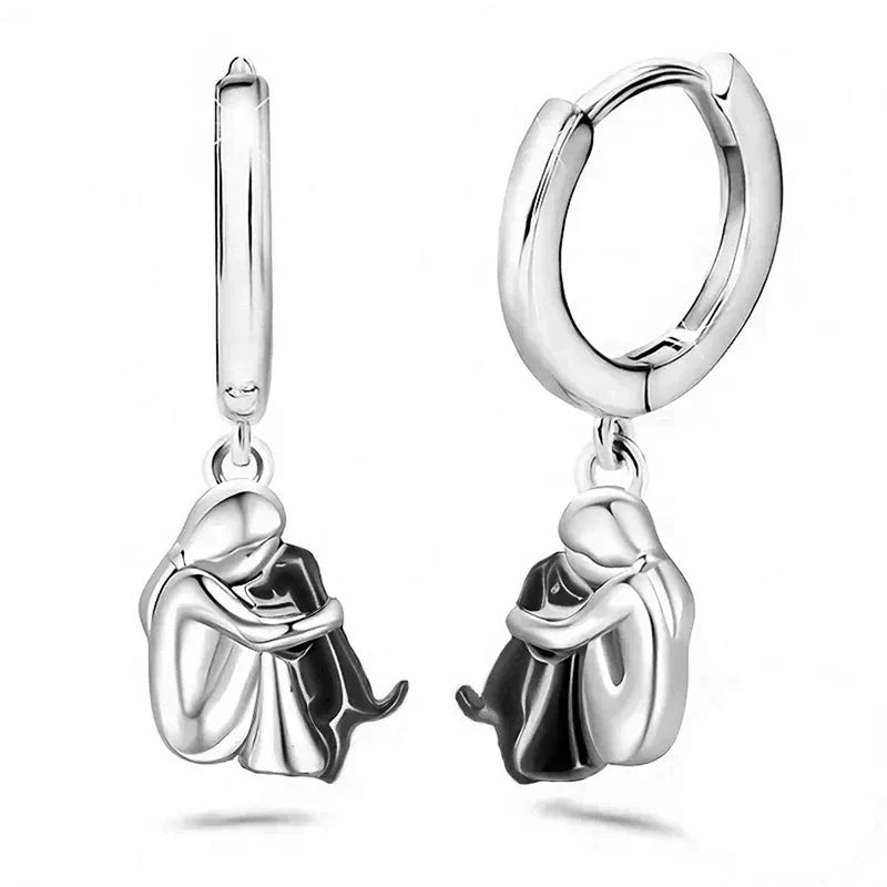 Ginny™ - Earrings with Dog Icon (Round Closure)