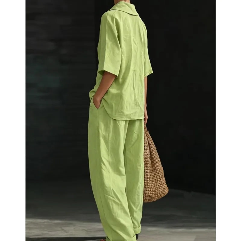 REAGAN | Chic 2-Piece Set Flattering Silhouette Effortless Comfort for Casual Days