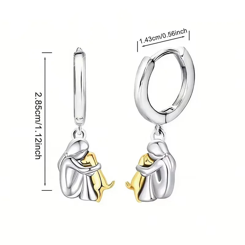LadiVania™ | Earrings with Dog Icon (Round Closure)
