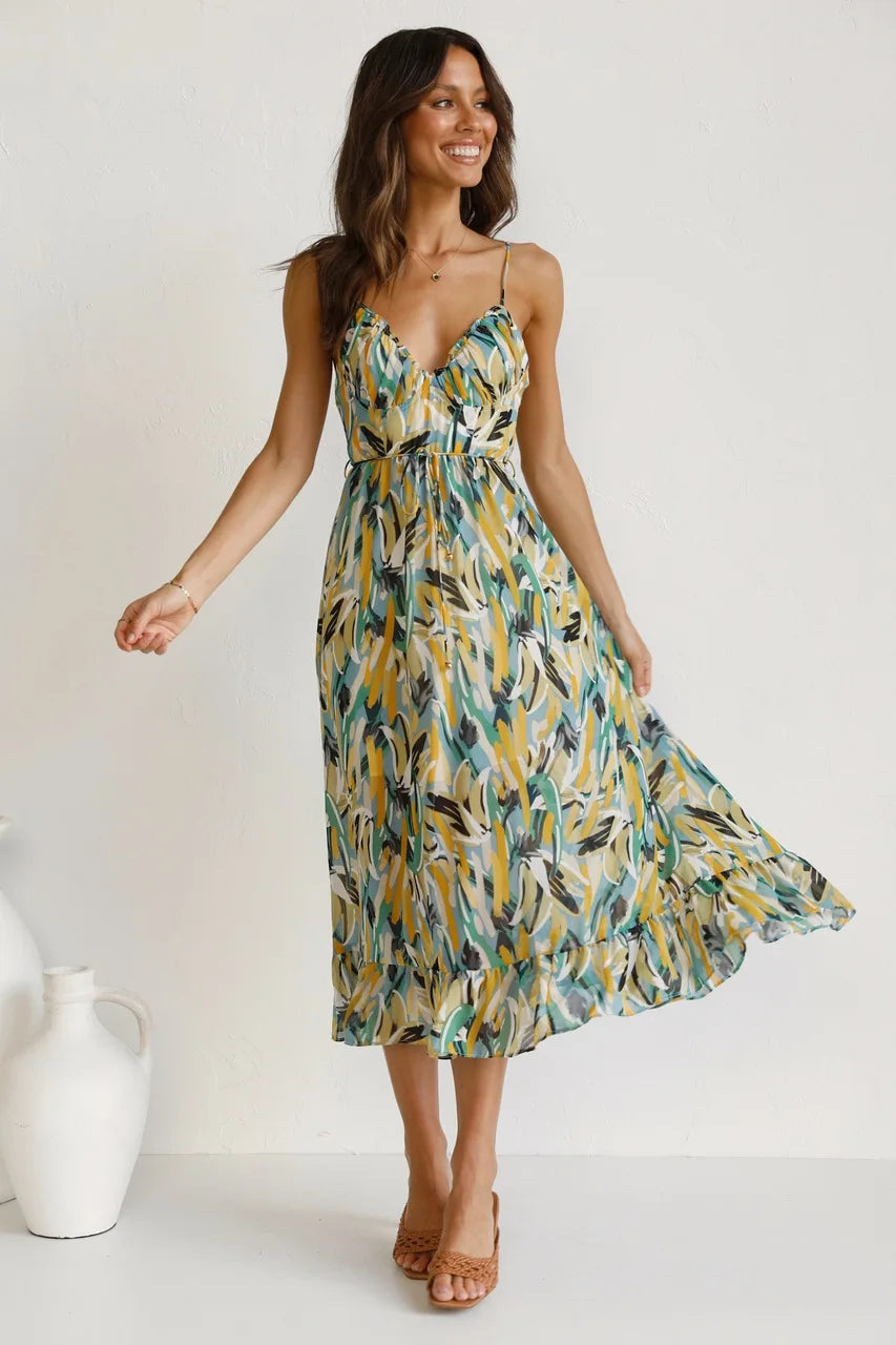 GABRIELLA | Printed Summer Dress with Fresh Comfort and Sunny Style for Free Days