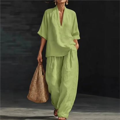 REAGAN | Chic 2-Piece Set Flattering Silhouette Effortless Comfort for Casual Days