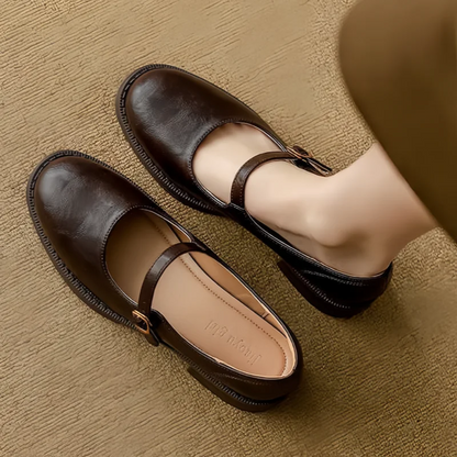 Classic Comfort Mary Janes Made Of Real Leather
