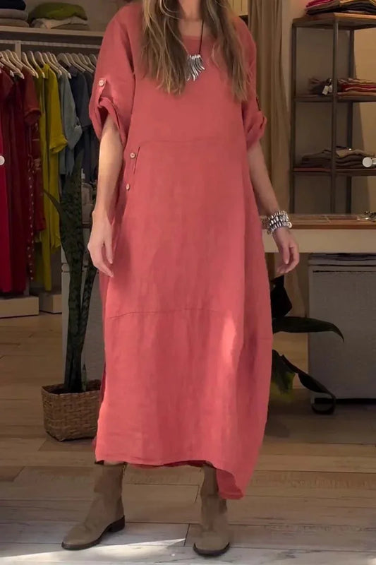 SELENA | Elegant Casual Dress with Buttons