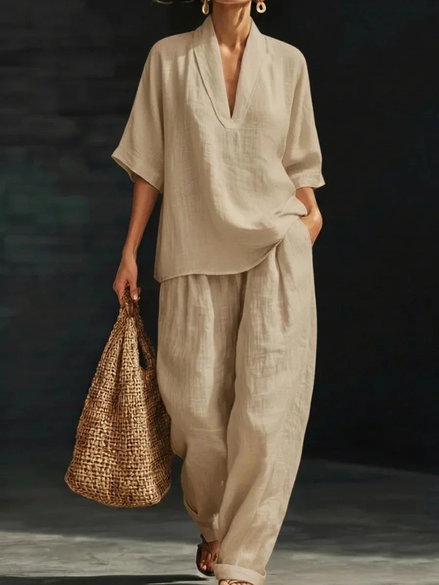 REAGAN | Chic 2-Piece Set Flattering Silhouette Effortless Comfort for Casual Days