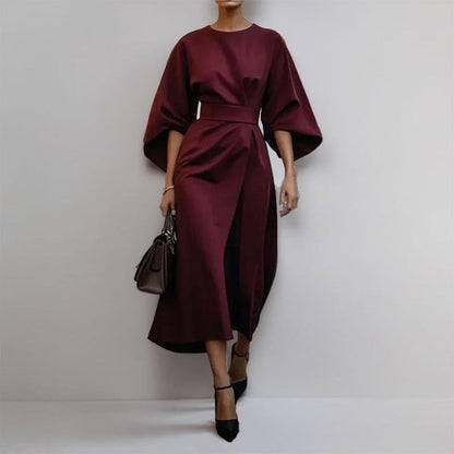 VIVIENNE | Elegant Kimono Maxi Dress with Accent Waist