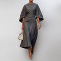 VIVIENNE | Elegant Kimono Maxi Dress with Accent Waist