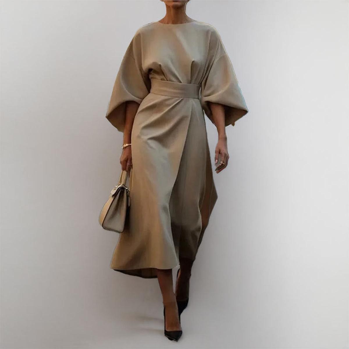 VIVIENNE | Elegant Kimono Maxi Dress with Accent Waist