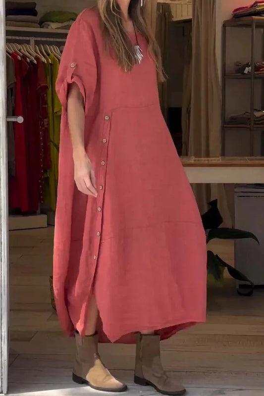 SELENA | Elegant Casual Dress with Buttons