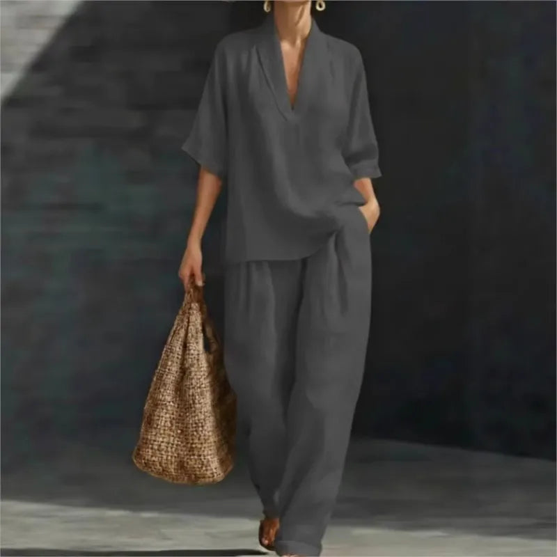 REAGAN | Chic 2-Piece Set Flattering Silhouette Effortless Comfort for Casual Days