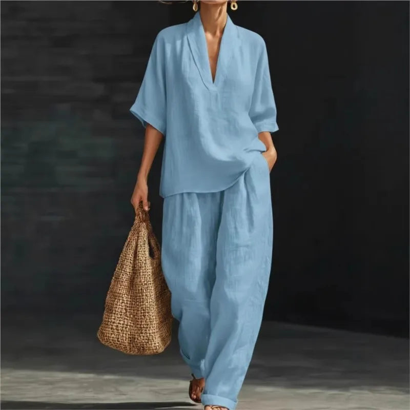 REAGAN | Chic 2-Piece Set Flattering Silhouette Effortless Comfort for Casual Days