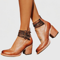 Elegant and Comfortable Real Leather Heels