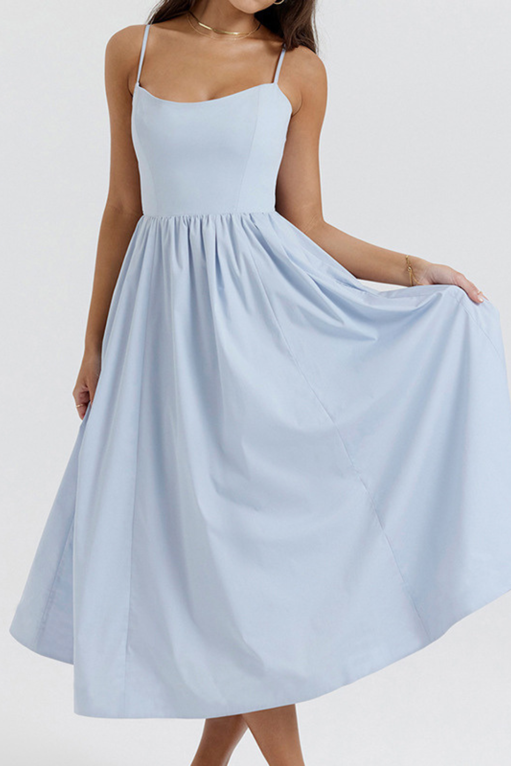 ESTELLE | Elegant Corset Summer Midi Dress