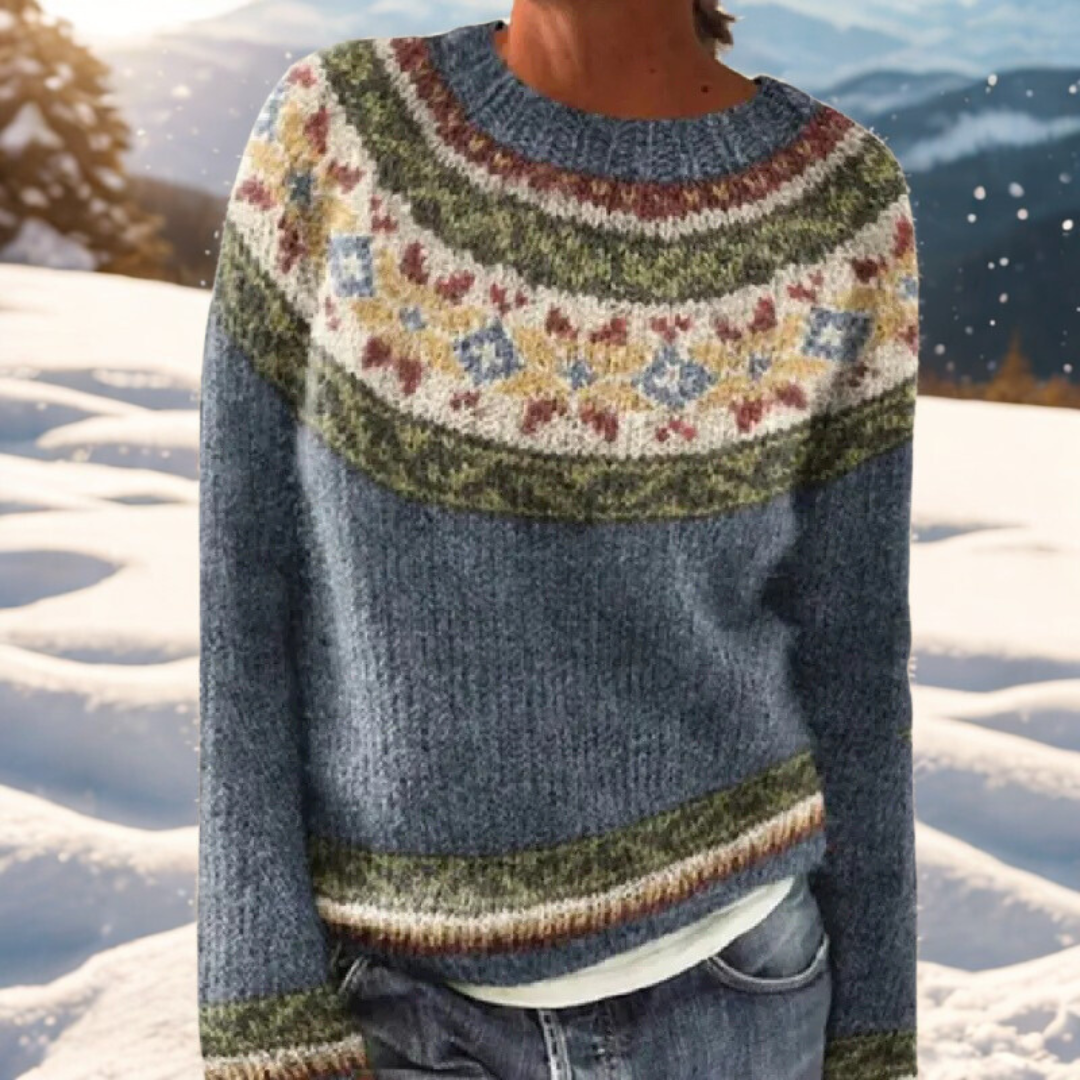 Liv – Winter sweater with timeless Scandinavian pattern