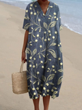 Sammy - Vintage Floral Art Flowy Casual Dress