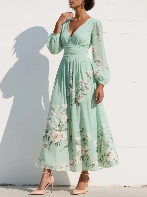 Primrose | Floral Pleated Maxi Dress