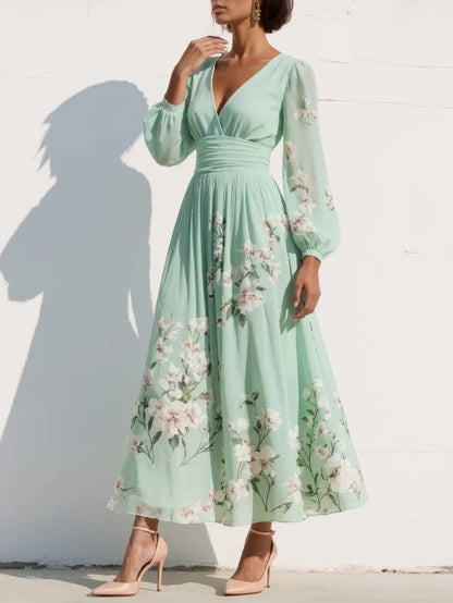 Primrose | Floral Pleated Maxi Dress