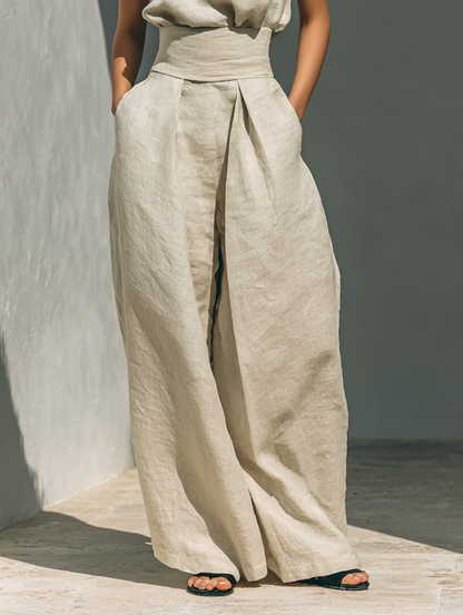 Iris | Relaxed Sleeveless Wide-Leg Two-Piece Set