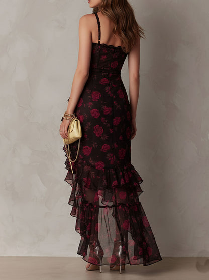 Lane | Floral Ruched Hem Dress