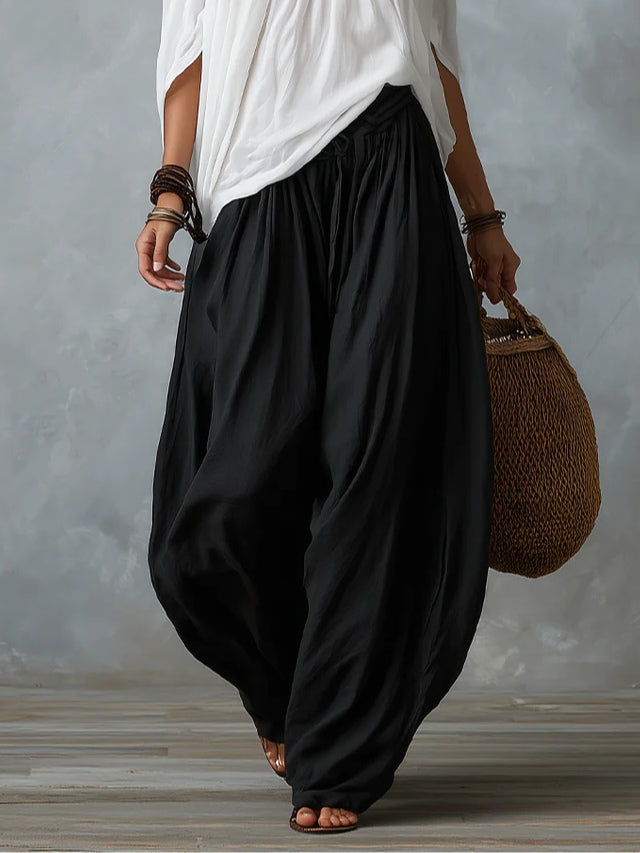 ZARA | Two Piece Set Off Shoulder Top and Harem Pants Relaxed Boho Style