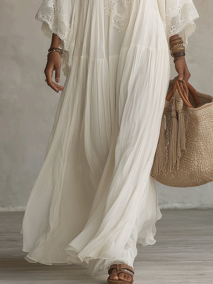 Anna – White Pearl Dress