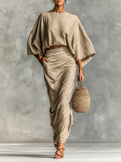 NOVA | Effortless Batwing Set for Sophisticated Comfort and Coastal Style