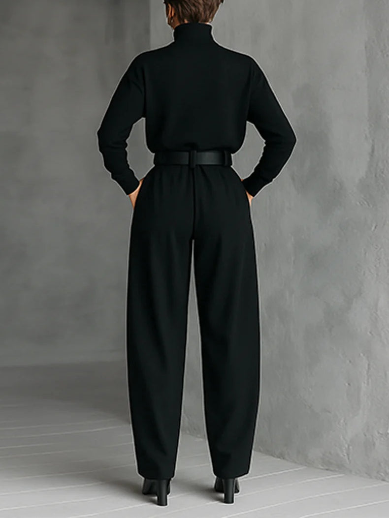 REAGAN | Matching Set with High Neck Top and Tailored Pants