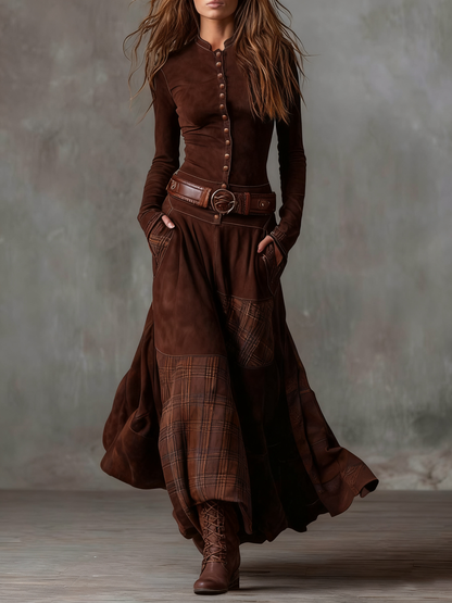 LEONORA™ | Long vintage dress with a flattering fit and timeless boho look (Includes Belt)