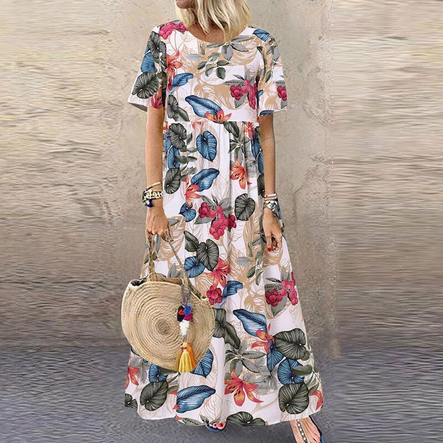 FLORA | Long Floral Dress Elegant and Lively