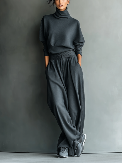 Knit Ensemble Wide Pants