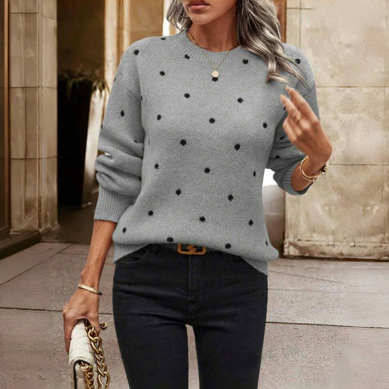 MARIT | Casual Women's Sweater with Comfortable Fit and Timeless Polka Dot Style