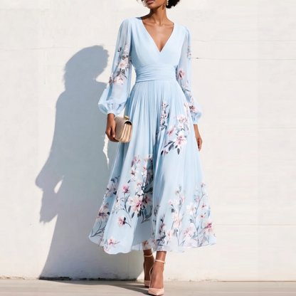 Aurelia | Midi Dress with V-Neck