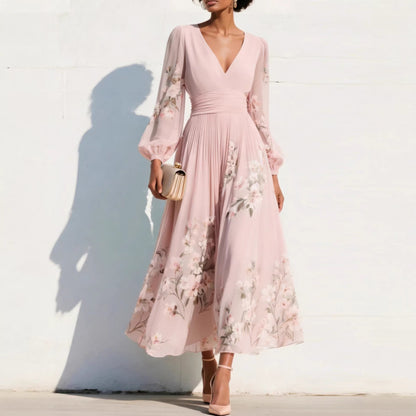 Aurelia | Midi Dress with V-Neck