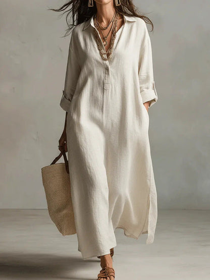 SLOANE | Effortless Black Maxi Dress Relaxed Silhouette Versatile Daily Wear