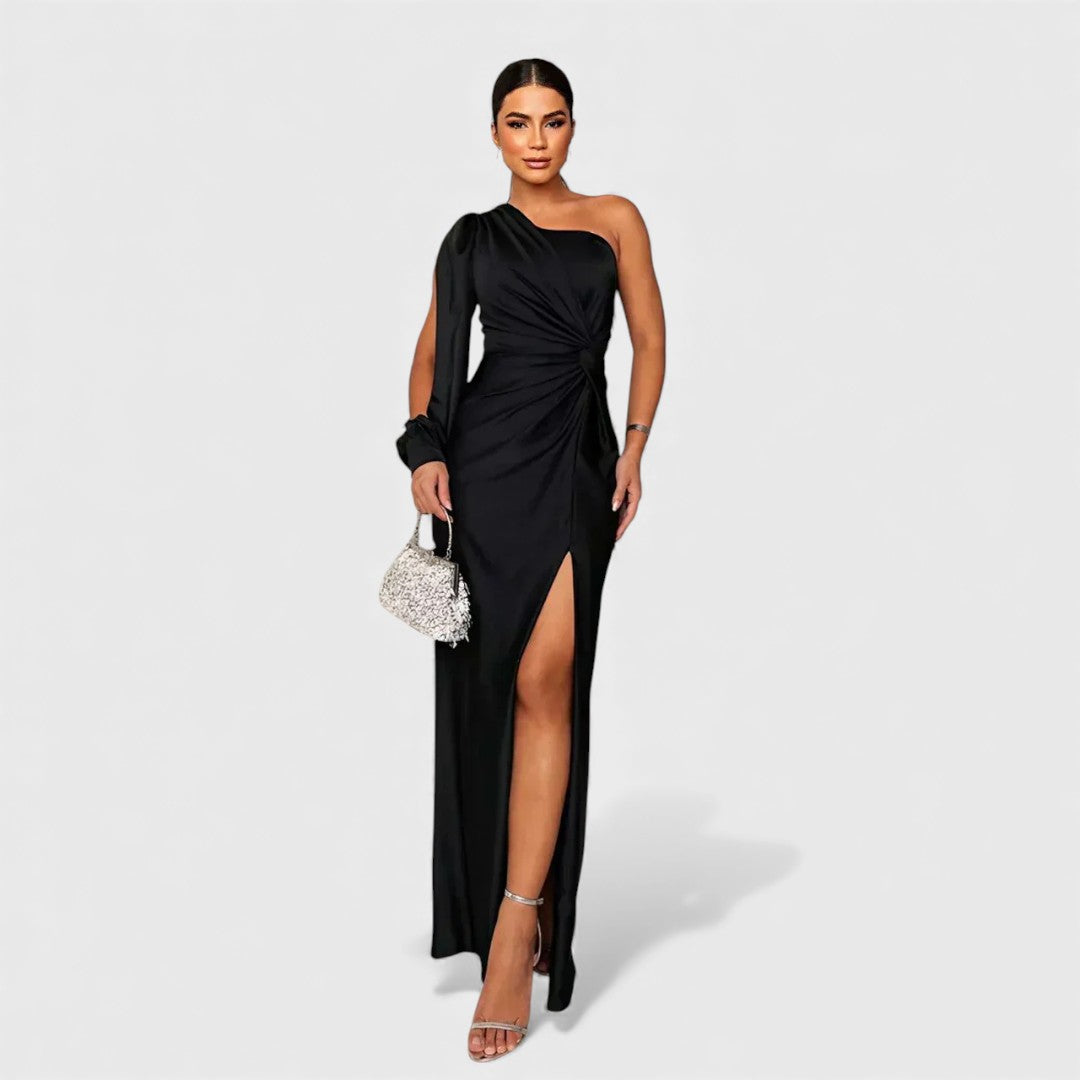 LYNN™ | Elegant Maxi Dress with One-Shoulder Fit for Evening & Parties