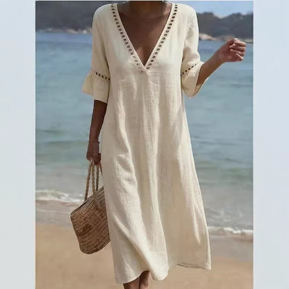 ELARA | Breezy Maxi Dress Flattering Comfort Seaside Style