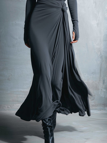 MARIT™ | Maxi Dress with Waist Accent and Flowing Elegance for Timeless Evenings
