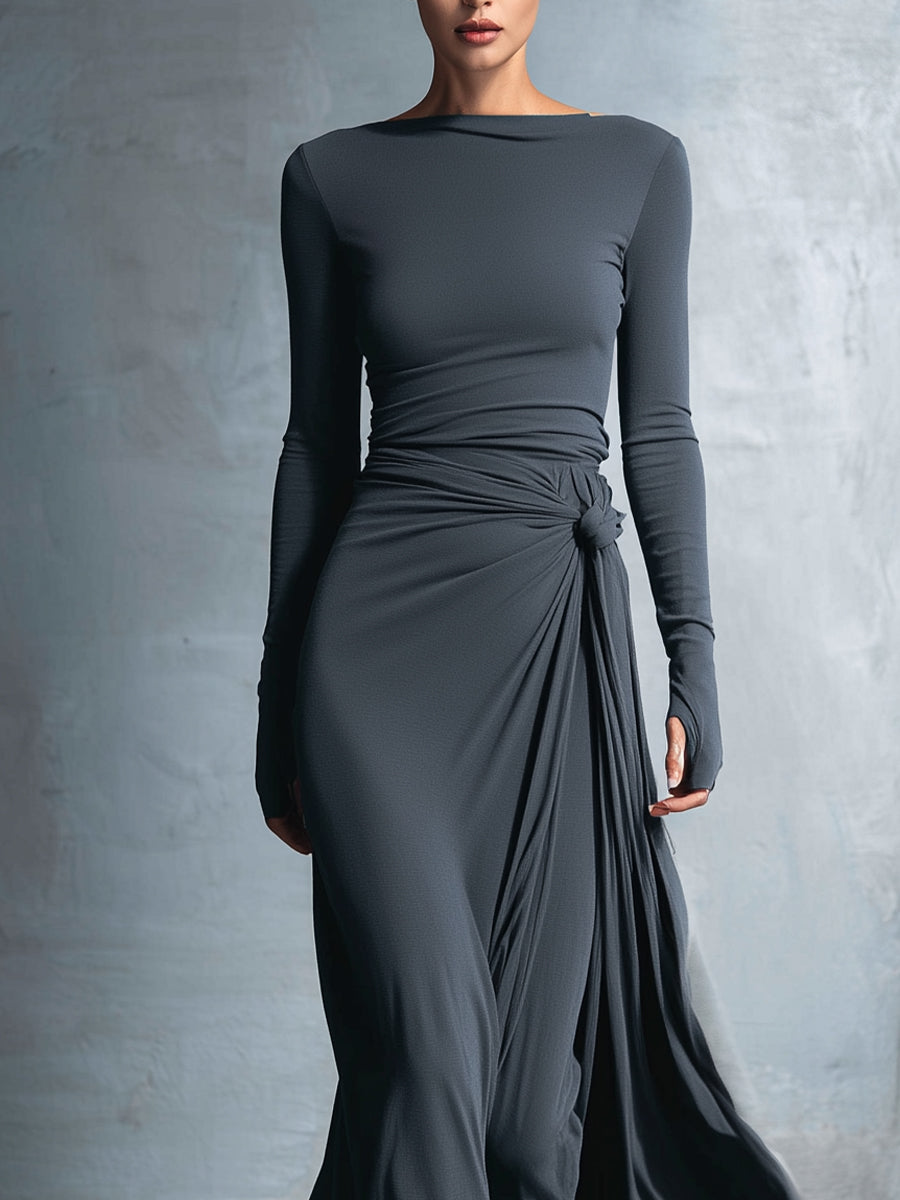 MARIT™ | Maxi Dress with Waist Accent and Flowing Elegance for Timeless Evenings